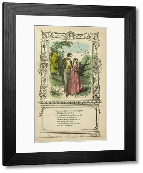 Framed Print : That Arching Broth and Clustering Hair (valentine), n.d. Creator: Unknown Framed Print : That Arching Broth and Clustering Hair (valentine), n.d. Creator: Unknown