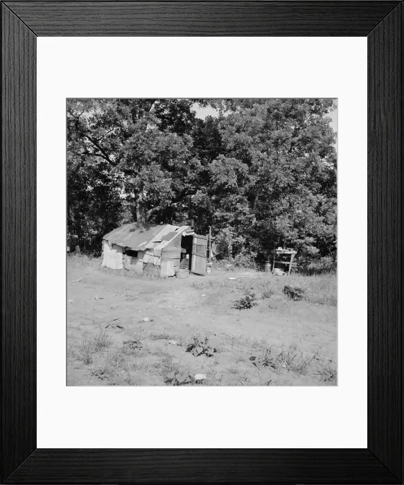 Framed Print : Family camped on U.S. Highway 63, Cache County, Oklahoma, 1937. Creator: Dorothea Lange Framed Print : Family camped on U.S. Highway 63, Cache County, Oklahoma, 1937. Creator: Dorothea Lange