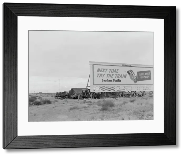 Framed Print : Three families camped on the plains along US 99 in California, 1938. Creator: Dorothea Lange Framed Print : Three families camped on the plains along US 99 in California, 1938. Creator: Dorothea Lange