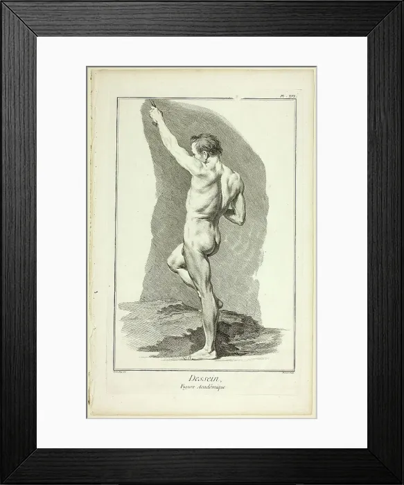 Framed Print : Design: Academic Figure, from Encyclopédie, 1762 / 77. Creator: Benoit-Louis Prevost Framed Print : Design: Academic Figure, from Encyclopédie, 1762 / 77. Creator: Benoit-Louis Prevost
