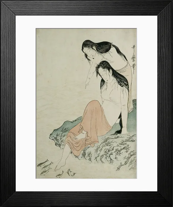 Framed Print : Abalone Divers, Japan, c. 1797 / 98. Creator: Kitagawa Utamaro Framed Print : Abalone Divers, Japan, c. 1797 / 98. Creator: Kitagawa Utamaro