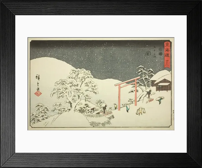 Framed Print : Seki-No. 48, from the series Fifty-three Stations of the Tokaido (Tokaido gojusan... c. 1847 / 52. Creator: Ando Hiroshige. Seki-No. 48, from the series Fifty-three Stations of the Tokaido (Tokaido gojusan... c. 1847 / 52) Framed Print : Seki-No. 48, from the series Fifty-three Stations of the Tokaido (Tokaido gojusan... c. 1847 / 52. Creator: Ando Hiroshige. Seki-No. 48, from the series Fifty-three Stations of the Tokaido (Tokaido gojusan... c. 1847 / 52)