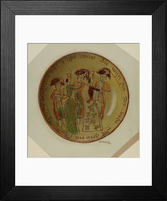 Framed Print : Pie Plate, 1936. Creator: Eugene Shellady Framed Print : Pie Plate, 1936. Creator: Eugene Shellady