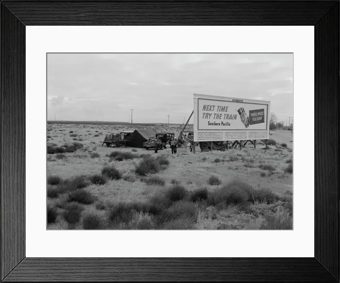 Framed Print : Three families camped on the plains along US99 in California, 1938. Creator: Dorothea Lange Framed Print : Three families camped on the plains along US99 in California, 1938. Creator: Dorothea Lange