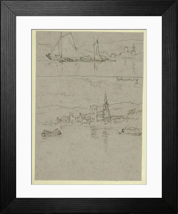 Framed Print : Two River Scenes, n.d. Creator: William Alfred Delamotte Framed Print : Two River Scenes, n.d. Creator: William Alfred Delamotte
