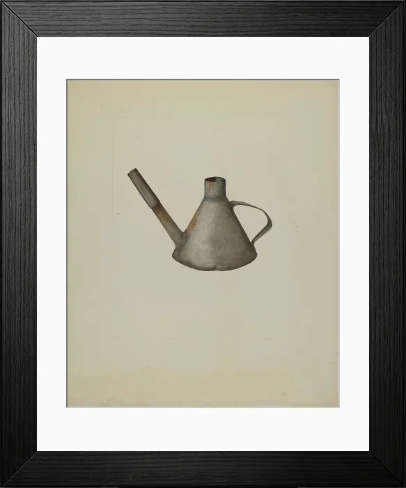Framed Print : Tin Lamp, c. 1938. Creator: Eldon Allen Framed Print : Tin Lamp, c. 1938. Creator: Eldon Allen
