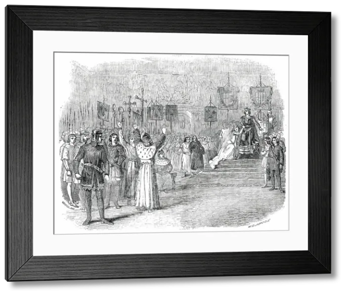 Framed Print : Philip of France and Marie de Meranie'...at the Olympic Theatre, 1850. Creator: Walter George Mason. Philip of France and Marie de Meranie'...at the Olympic Theatre, 1850. Creator: Walter George Mason Framed Print : Philip of France and Marie de Meranie'...at the Olympic Theatre, 1850. Creator: Walter George Mason. Philip of France and Marie de Meranie'...at the Olympic Theatre, 1850. Creator: Walter George Mason