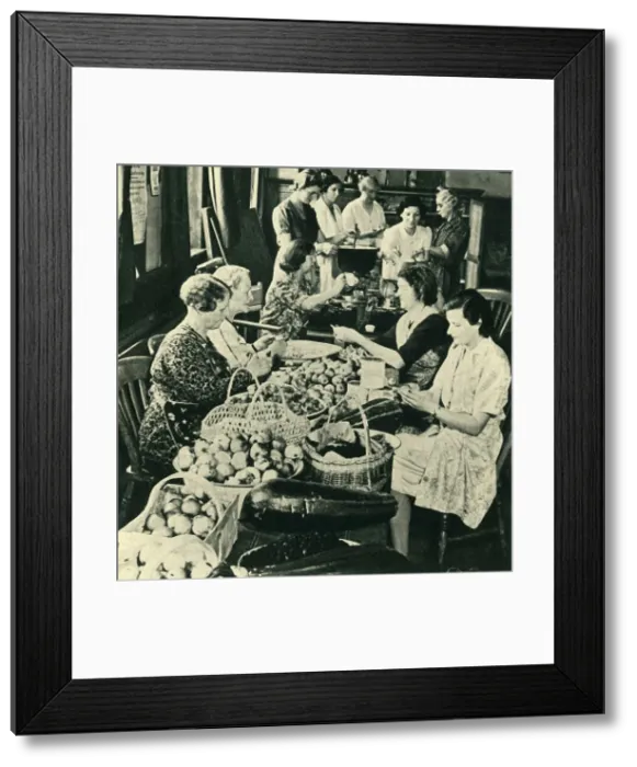 Framed Print : Preparing Fruit for Jam-Making, September 1941, 1943. Creator: Unknown Framed Print : Preparing Fruit for Jam-Making, September 1941, 1943. Creator: Unknown