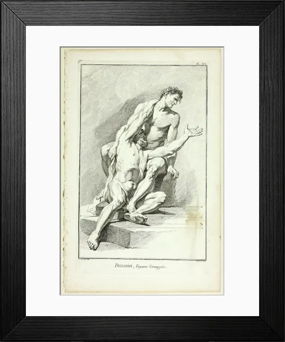 Framed Print : Design: Grouped Figures, from Encyclopédie, 1762 / 77. Creator: Benoit-Louis Prevost Framed Print : Design: Grouped Figures, from Encyclopédie, 1762 / 77. Creator: Benoit-Louis Prevost