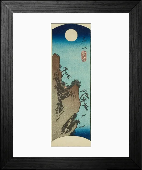 Framed Print : Autumn Moon at Ishiyama (Ishiyama shugetsu), section of a sheet from the series Eight... c1847 / 52. Creator: Ando Hiroshige. Autumn Moon at Ishiyama (Ishiyama shugetsu), section of a sheet from the series Eight... c1847 / 52 Framed Print : Autumn Moon at Ishiyama (Ishiyama shugetsu), section of a sheet from the series Eight... c1847 / 52. Creator: Ando Hiroshige. Autumn Moon at Ishiyama (Ishiyama shugetsu), section of a sheet from the series Eight... c1847 / 52