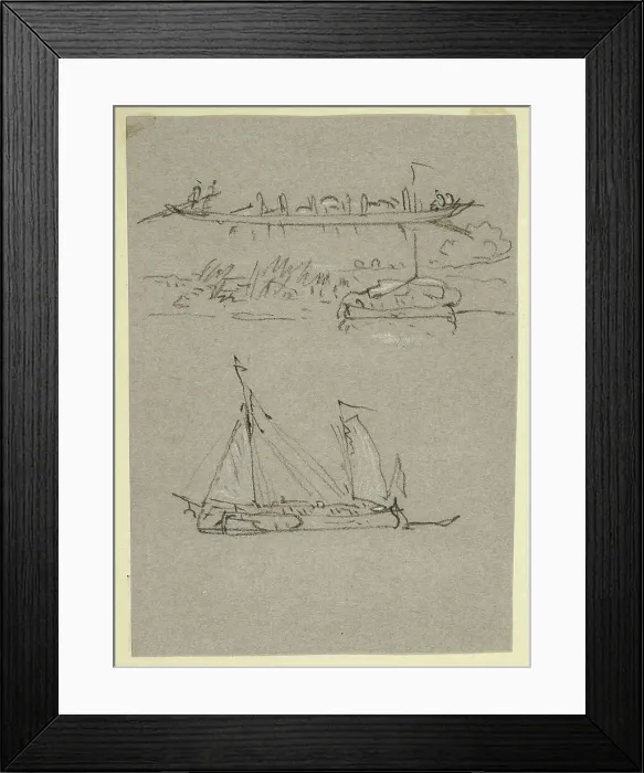 Framed Print : River Scenes, n.d. Creator: William Alfred Delamotte Framed Print : River Scenes, n.d. Creator: William Alfred Delamotte