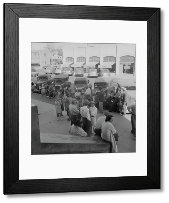Framed Print : Outside the Labor Temple, during the cotton strike, Bakersfield, California, 1938. Creator: Dorothea Lange Framed Print : Outside the Labor Temple, during the cotton strike, Bakersfield, California, 1938. Creator: Dorothea Lange