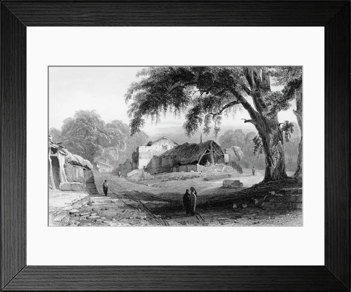 Framed Print : The Pass of Makundra, 1834. Creator: William Purser Framed Print : The Pass of Makundra, 1834. Creator: William Purser