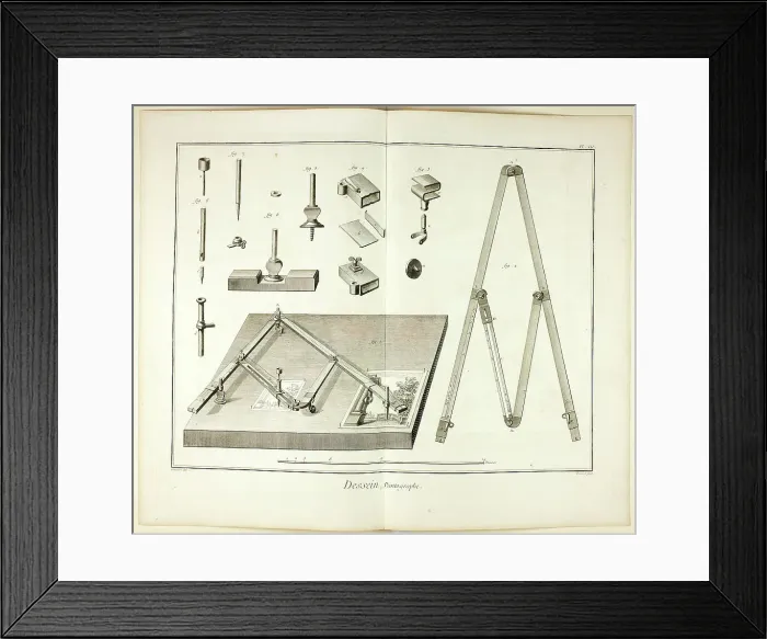 Framed Print : Design: Pantograph, from Encyclopédie, 1762 / 77. Creator: Benoit-Louis Prevost Framed Print : Design: Pantograph, from Encyclopédie, 1762 / 77. Creator: Benoit-Louis Prevost