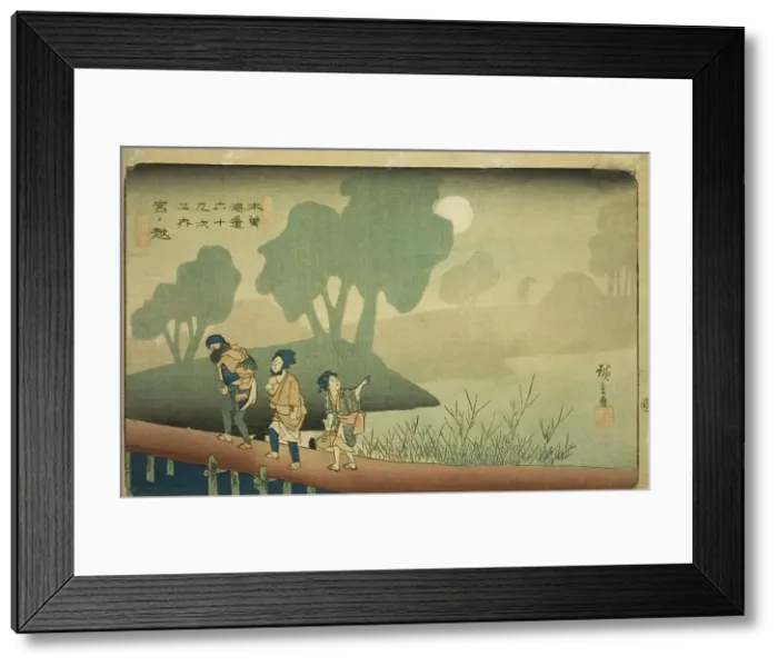 Framed Print : No. 37: Miyanokoshi, from the series Sixty-nine Stations of the Kisokaido (Kisokaido... c1835 / 38. Creator: Ando Hiroshige. No. 37: Miyanokoshi, from the series Sixty-nine Stations of the Kisokaido (Kisokaido... c1835 / 38) Framed Print : No. 37: Miyanokoshi, from the series Sixty-nine Stations of the Kisokaido (Kisokaido... c1835 / 38. Creator: Ando Hiroshige. No. 37: Miyanokoshi, from the series Sixty-nine Stations of the Kisokaido (Kisokaido... c1835 / 38)