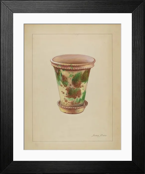 Framed Print : Flower Pot, 1935 / 1942. Creator: Anna Aloisi Framed Print : Flower Pot, 1935 / 1942. Creator: Anna Aloisi