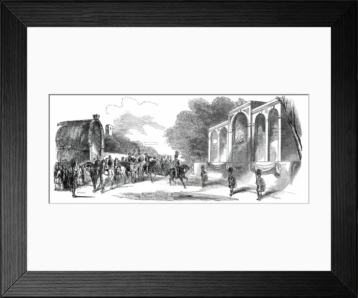 Framed Print : Reception of Her Majesty at Berwick-Upon-Tweed, 1850. Creator: Ebenezer Landells Framed Print : Reception of Her Majesty at Berwick-Upon-Tweed, 1850. Creator: Ebenezer Landells