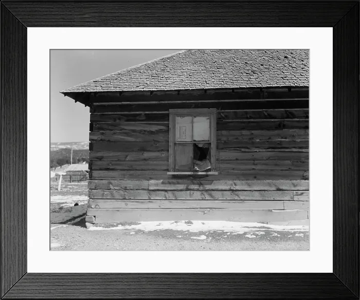 Framed Print : Detail of occupied house, Widtsoe, Utah, 1936. Creator: Dorothea Lange Framed Print : Detail of occupied house, Widtsoe, Utah, 1936. Creator: Dorothea Lange