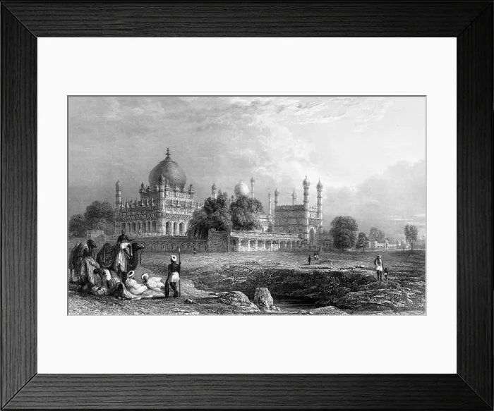 Framed Print : Tomb of Ibrahim Padshah, - Bejapore, 1834. Creator: Thomas Allom Framed Print : Tomb of Ibrahim Padshah, - Bejapore, 1834. Creator: Thomas Allom