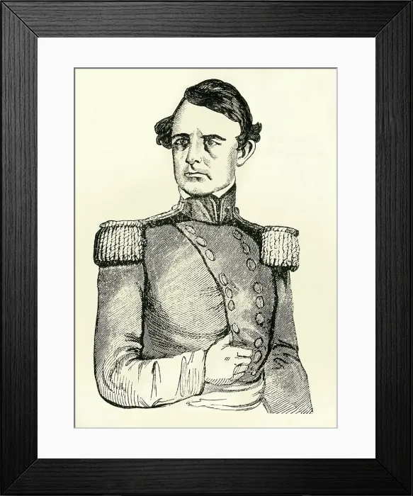 Framed Print : General Pillow, 1849. Creator: Unknown Framed Print : General Pillow, 1849. Creator: Unknown