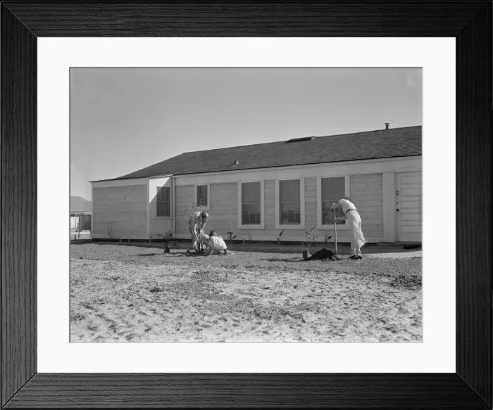 Framed Print : San Fernando federal subsistence homesteads, California, 1936. Creator: Dorothea Lange Framed Print : San Fernando federal subsistence homesteads, California, 1936. Creator: Dorothea Lange