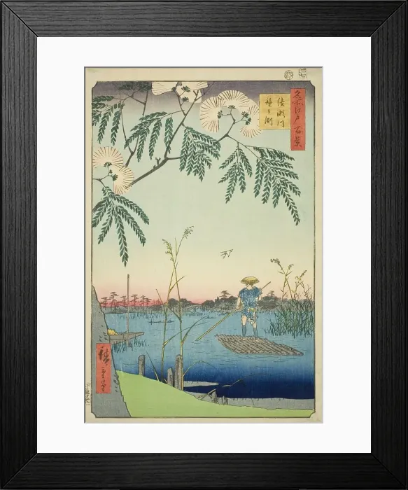 Framed Print : Ayase River and Kanegafuchi (Ayasegawa Kanegafuchi), from the series One Hundred... 1857. Creator: Ando Hiroshige. Ayase River and Kanegafuchi (Ayasegawa Kanegafuchi), from the series One Hundred... 1857. Creator: Ando Hiroshige Framed Print : Ayase River and Kanegafuchi (Ayasegawa Kanegafuchi), from the series One Hundred... 1857. Creator: Ando Hiroshige. Ayase River and Kanegafuchi (Ayasegawa Kanegafuchi), from the series One Hundred... 1857. Creator: Ando Hiroshige