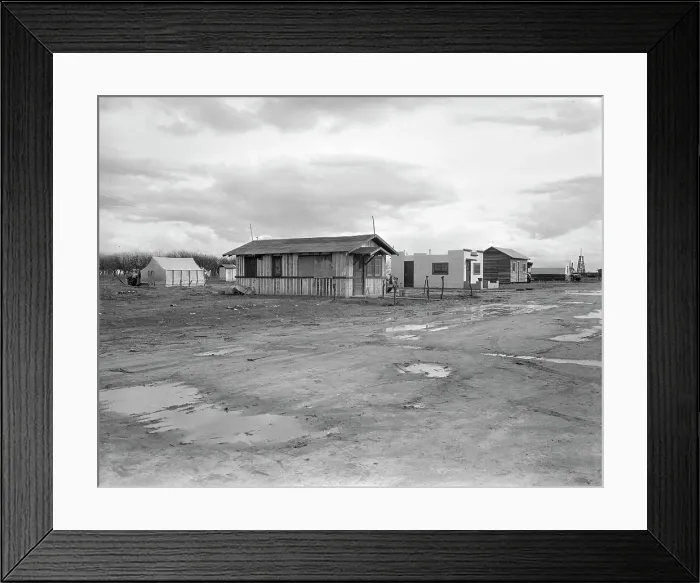 Framed Print : Street and homes in Little Oklahoma, California, 1936. Creator: Dorothea Lange. Street and homes in Little Oklahoma, California, 1936. Creator: Dorothea Lange Framed Print : Street and homes in Little Oklahoma, California, 1936. Creator: Dorothea Lange. Street and homes in Little Oklahoma, California, 1936. Creator: Dorothea Lange