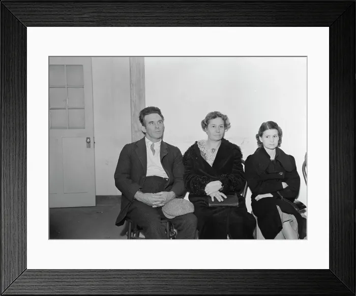 Framed Print : Night meeting in the FSA office, Tulare County, California, 1938. Creator: Dorothea Lange Framed Print : Night meeting in the FSA office, Tulare County, California, 1938. Creator: Dorothea Lange