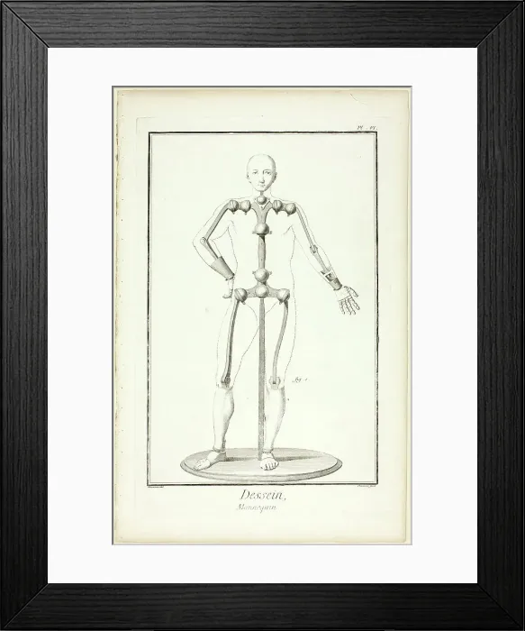 Framed Print : Design: Mannequin, from Encyclopédie, 1762 / 77. Creator: Benoit-Louis Prevost Framed Print : Design: Mannequin, from Encyclopédie, 1762 / 77. Creator: Benoit-Louis Prevost