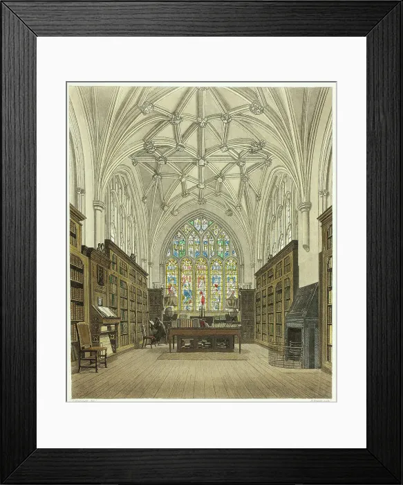 Framed Print : Library of Winchester College, n.d. Creator: William Bennett Framed Print : Library of Winchester College, n.d. Creator: William Bennett