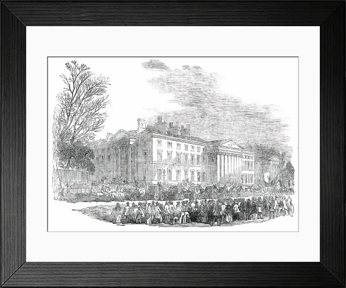 Framed Print : Grand Procession at Plymouth, on the First Despatch of the Cape Mails, 1850. Creator: Unknown Framed Print : Grand Procession at Plymouth, on the First Despatch of the Cape Mails, 1850. Creator: Unknown