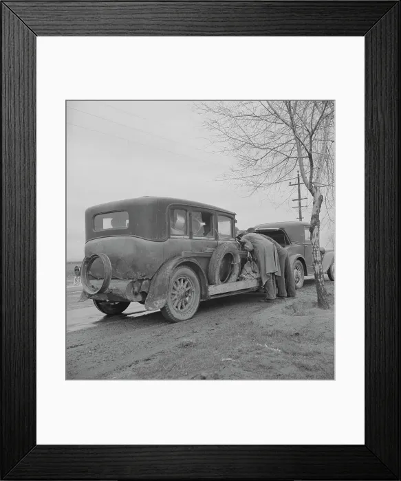 Framed Print : U.S. 99. Near Tulare, California, 1939. Creator: Dorothea Lange Framed Print : U.S. 99. Near Tulare, California, 1939. Creator: Dorothea Lange