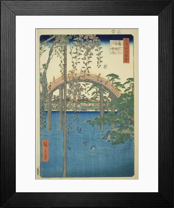 Framed Print : Precincts of Kameido Tenjin Shrine (Kameido Tenjin keidai), from the series One Hundred... 1856. Creator: Ando Hiroshige. Precincts of Kameido Tenjin Shrine (Kameido Tenjin keidai), from the series One Hundred... 1856 Framed Print : Precincts of Kameido Tenjin Shrine (Kameido Tenjin keidai), from the series One Hundred... 1856. Creator: Ando Hiroshige. Precincts of Kameido Tenjin Shrine (Kameido Tenjin keidai), from the series One Hundred... 1856