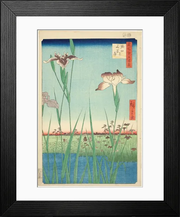 Framed Print : Irises at Horikiri (Horikiri no hanashobu), from the series One Hundred Famous Views... 1857. Creator: Ando Hiroshige. Irises at Horikiri (Horikiri no hanashobu), from the series One Hundred Famous Views... 1857. Creator: Ando Hiroshige Framed Print : Irises at Horikiri (Horikiri no hanashobu), from the series One Hundred Famous Views... 1857. Creator: Ando Hiroshige. Irises at Horikiri (Horikiri no hanashobu), from the series One Hundred Famous Views... 1857. Creator: Ando Hiroshige