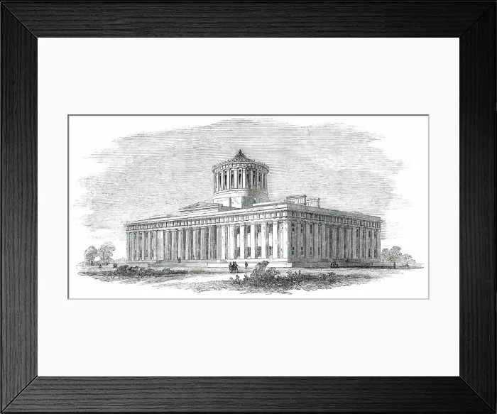 Framed Print : The State-House, Ohio, 1850. Creator: Unknown Framed Print : The State-House, Ohio, 1850. Creator: Unknown