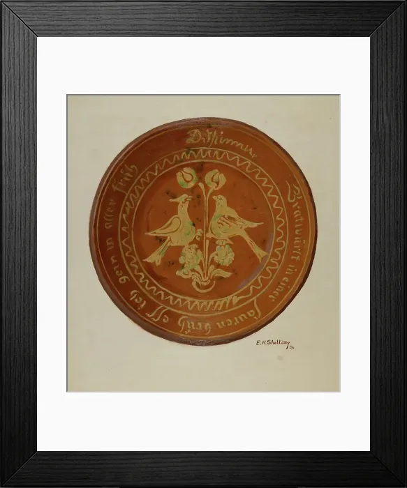 Framed Print : Plate, 1936. Creator: Eugene Shellady Framed Print : Plate, 1936. Creator: Eugene Shellady