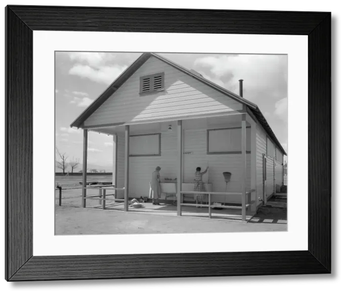 Framed Print : Kern County migrant camp, California, 1936. Creator: Dorothea Lange Framed Print : Kern County migrant camp, California, 1936. Creator: Dorothea Lange