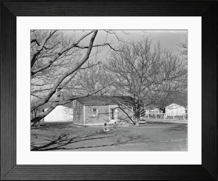 Framed Print : El Monte federal subsistence housing - 100 homes all occupied, California, 1936. Creator: Dorothea Lange Framed Print : El Monte federal subsistence housing - 100 homes all occupied, California, 1936. Creator: Dorothea Lange