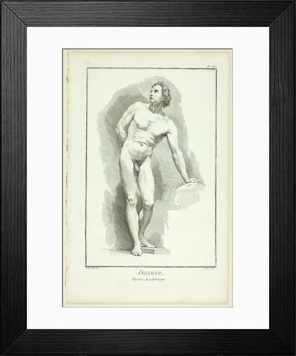 Framed Print : Design: Academic Figure, from Encyclopédie, 1762 / 77. Creator: A. J. Defehrt Framed Print : Design: Academic Figure, from Encyclopédie, 1762 / 77. Creator: A. J. Defehrt
