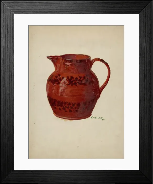 Framed Print : Pitcher, 1936. Creator: Eugene Shellady Framed Print : Pitcher, 1936. Creator: Eugene Shellady