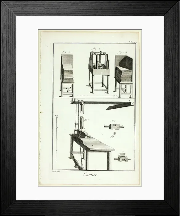 Framed Print : Card-Maker, from Encyclopédie, 1762 / 77. Creator: Benoit-Louis Prevost Framed Print : Card-Maker, from Encyclopédie, 1762 / 77. Creator: Benoit-Louis Prevost