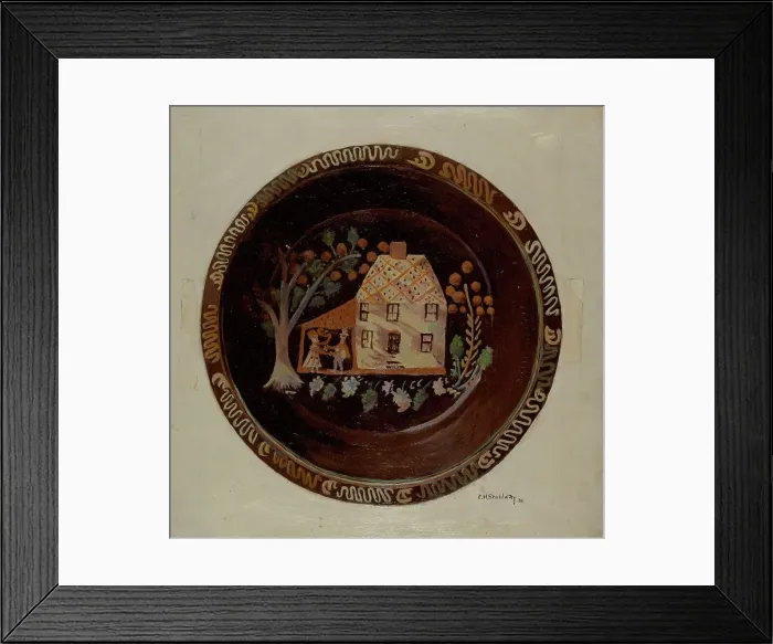 Framed Print : Pa. German Deep Dish, 1938. Creator: Eugene Shellady Framed Print : Pa. German Deep Dish, 1938. Creator: Eugene Shellady
