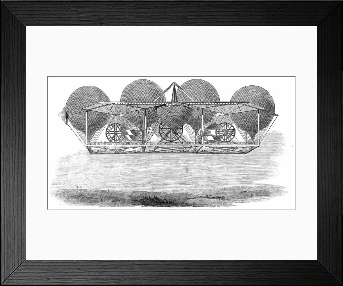 Framed Print : M. Petin's System of Aerial Navigation, 1850. Creator: Unknown. M. Petin's System of Aerial Navigation, 1850. Creator: Unknown Framed Print : M. Petin's System of Aerial Navigation, 1850. Creator: Unknown. M. Petin's System of Aerial Navigation, 1850. Creator: Unknown