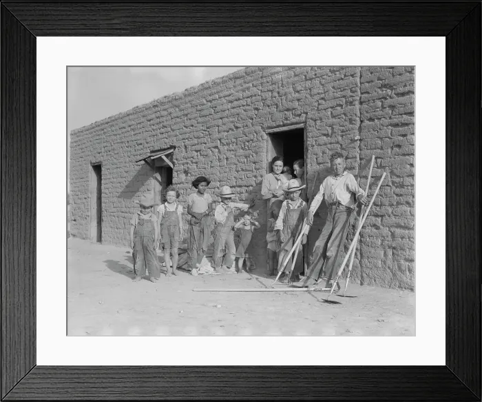 Framed Print : Drought refugee families...supplanting Mexican field laborers... Near Chandler, Arizona, 1937. Creator: Dorothea Lange Framed Print : Drought refugee families...supplanting Mexican field laborers... Near Chandler, Arizona, 1937. Creator: Dorothea Lange