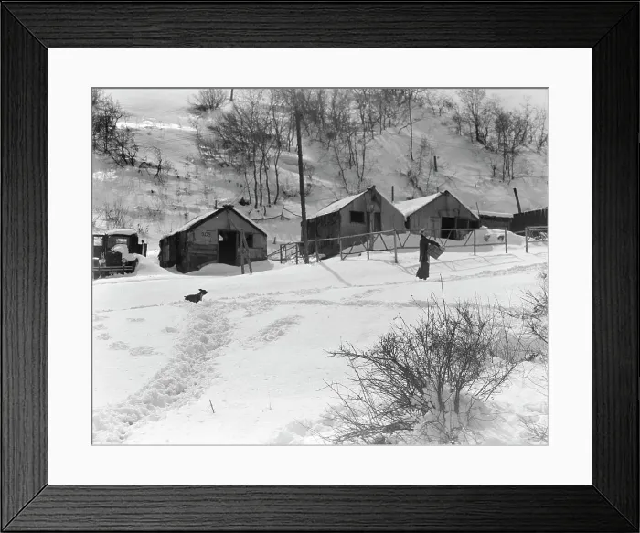 Framed Print : Utah coal town housing, Consumers near Price, Utah, 1936. Creator: Dorothea Lange Framed Print : Utah coal town housing, Consumers near Price, Utah, 1936. Creator: Dorothea Lange