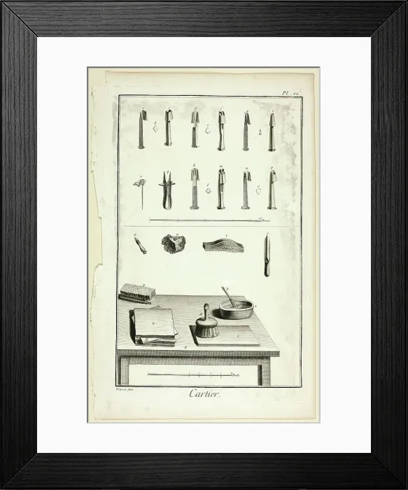 Framed Print : Card-Maker, from Encyclopédie, 1762 / 77. Creator: Benoit-Louis Prevost Framed Print : Card-Maker, from Encyclopédie, 1762 / 77. Creator: Benoit-Louis Prevost