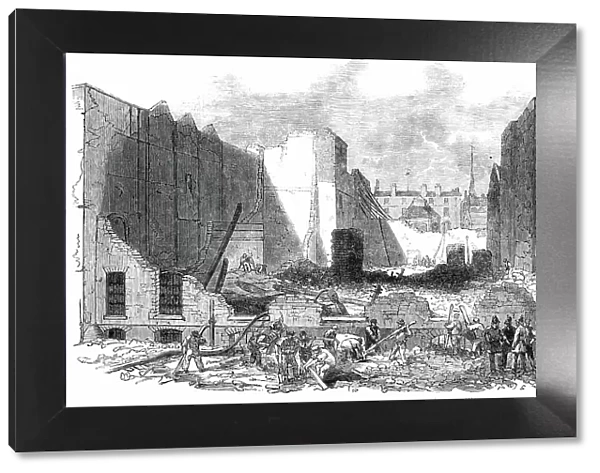 Ruins of the Great Fire in Mark-Lane - sketched from Seething-Lane, 1850. Creator: Unknown