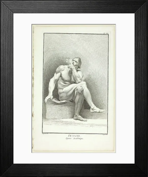 Framed Print : Design: Academic Figure, from Encyclopédie, 1762 / 77. Creator: A. J. Defehrt Framed Print : Design: Academic Figure, from Encyclopédie, 1762 / 77. Creator: A. J. Defehrt