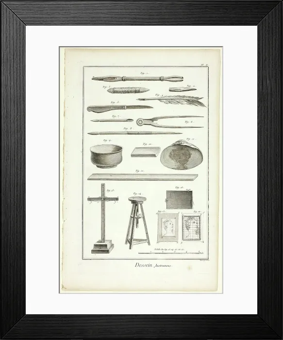 Framed Print : Design: Instruments, from Encyclopédie, 1762 / 77. Creator: Benoit-Louis Prevost Framed Print : Design: Instruments, from Encyclopédie, 1762 / 77. Creator: Benoit-Louis Prevost