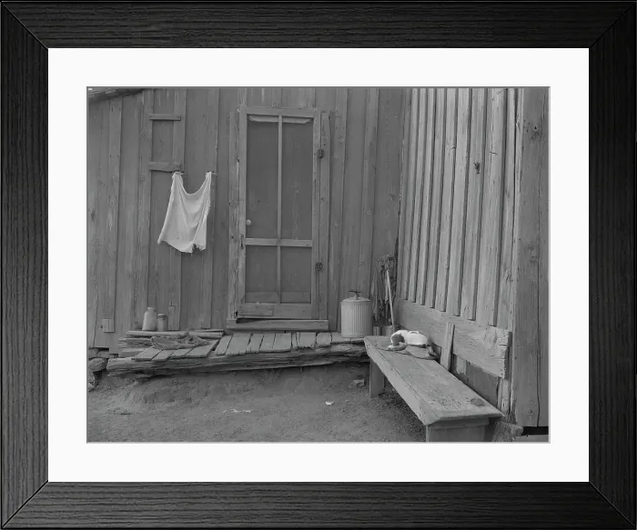 Framed Print : Back door of Texas tenant farmer's house, 1937. Creator: Dorothea Lange Framed Print : Back door of Texas tenant farmer's house, 1937. Creator: Dorothea Lange